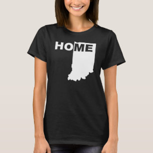 Indiana Thuis Weg Van Staat T-Shirt Tees