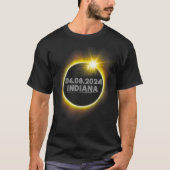 Indiana Total Solar Eclipse April 8 2024 Verenigde T-shirt (Voorkant)