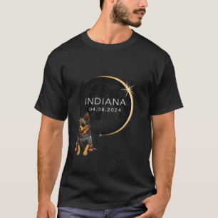 INDIANA Totale Zonsverduistering 2024 Grappige Hon T-shirt
