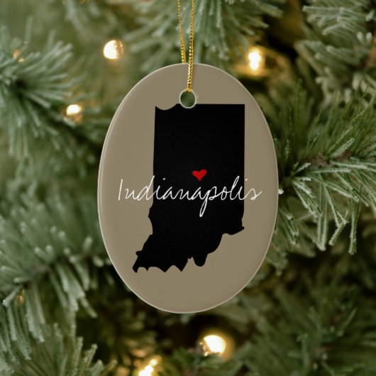 Indiana Town Keramisch Ornament (Boom)