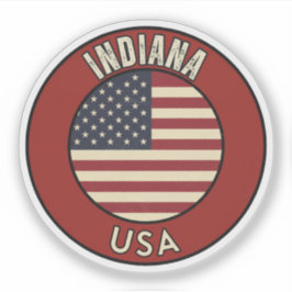 Indiana United States of America  Sticker