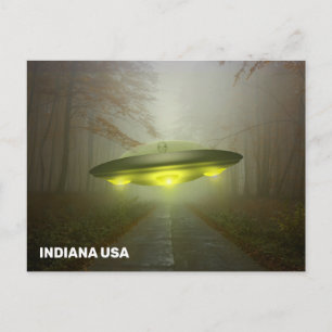 INDIANA USA RUIMTESCHIP UFO ART ANSICHTKAARTEN BRIEFKAART