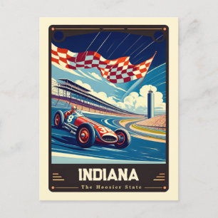Indiana Vintage van patriottische spirit Briefkaart