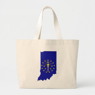 Indiana-vlag Grote Tote Bag