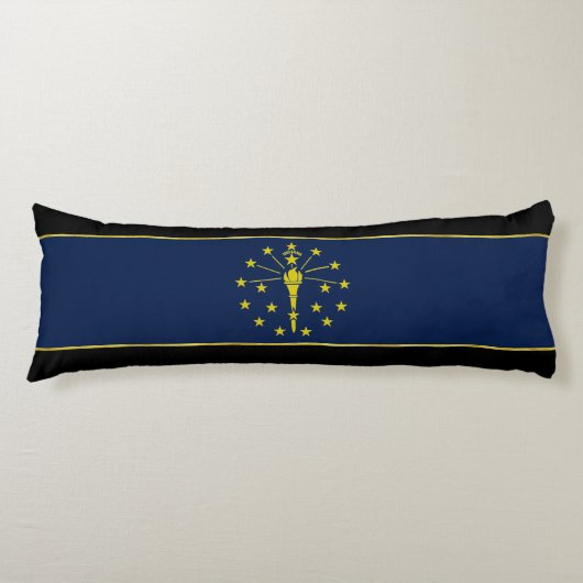 Indiana vlag lichaamskussen (Voorkant)