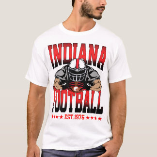 Indiana Voetbalspeler Grafische Sport T-Shirt