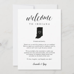Indiana Wedding Welcome Letter & Itinerary