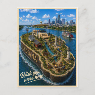 Indiana Wish You Were Here State Serie Briefkaart