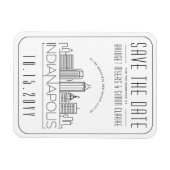 Indianapolis bruiloft gestileerde stad Opslaan dat Magneet (Horizontaal)