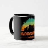  Indianapolis City Bloomington Retro Mok (Voorkant links)
