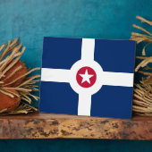 Indianapolis City Flag Plaque Fotoplaat (Zijkant)