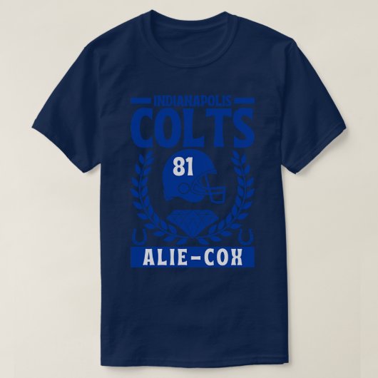 Indianapolis Colts Alie Cox 81 Amerikaans T-shirt (Design voorkant)