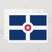 Indianapolis Flag Briefkaart (Voorkant / Achterkant)