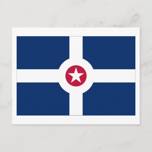 Indianapolis Flag Briefkaart (Voorkant)