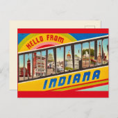 Indianapolis Groeten Briefkaart (Voorkant / Achterkant)