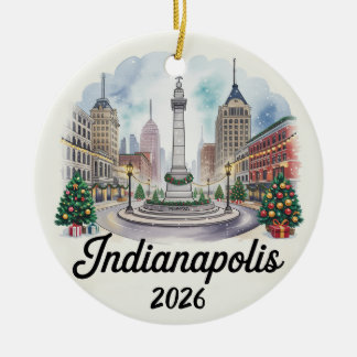 Indianapolis Indiana 2026 Kerst Ornament Cadeau