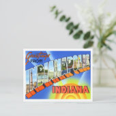Indianapolis, Indiana Big Letters Briefkaart (Staand voorkant)