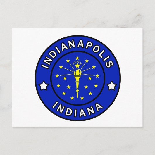 Indianapolis Indiana Briefkaart (Voorkant)