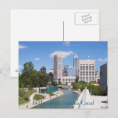 Indianapolis Indiana Canal Briefkaart (Voorkant / Achterkant)