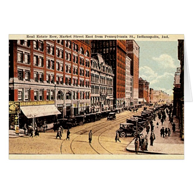 Indianapolis, Indiana Downtown 1915 (Voorkant Horizontaal)