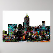 Indianapolis, Indiana in graffiti Poster (Voorkant)