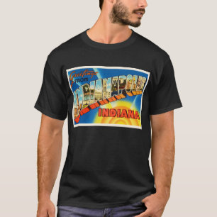 Indianapolis Indiana in Vintage Travel Souvenir T-shirt