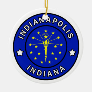 Indianapolis Indiana Keramisch Ornament