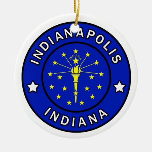 Indianapolis Indiana Keramisch Ornament (Voorkant)