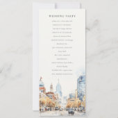 Indianapolis, Indiana Landscape Wedding Program Kaart (Achterkant)