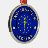 Indianapolis Indiana Metalen Ornament (Rechts)