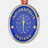 Indianapolis Indiana Metalen Ornament (Links)