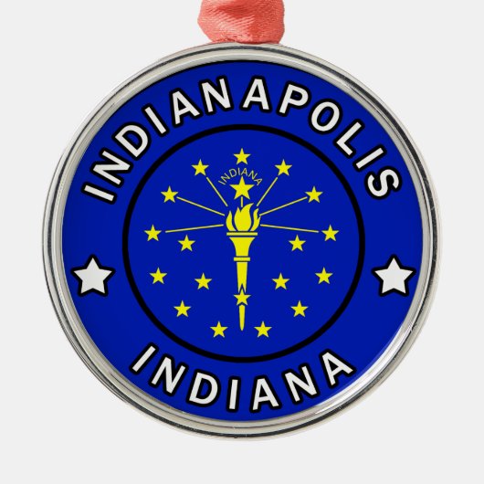 Indianapolis Indiana Metalen Ornament (Voorkant)