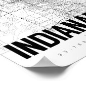 Indianapolis Indiana Minimalist Map Art Poster (Hoek)