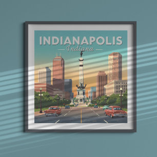  Indianapolis Indiana Poster