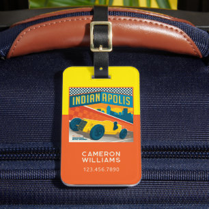 Indianapolis, Indiana    Racer Bagagelabel