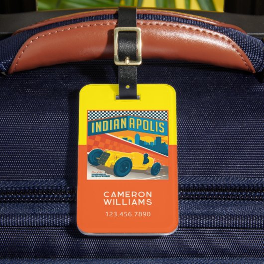 Indianapolis, Indiana | Racer Bagagelabel (Voorkant Insitu 2)