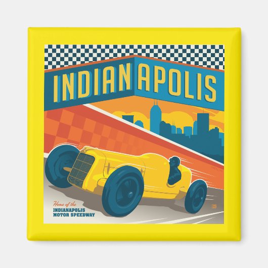 Indianapolis, Indiana |  Racer Magneet (Voorkant)