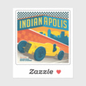 Indianapolis, Indiana |  Racer Sticker (Vel)