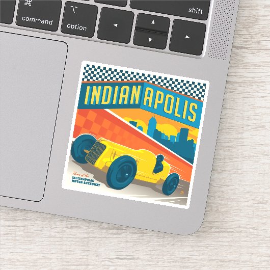Indianapolis, Indiana |  Racer Sticker (Detail)