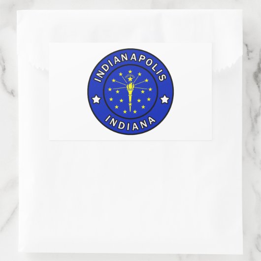 Indianapolis Indiana Rechthoekige Sticker (Tas)