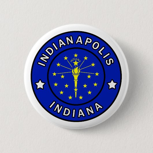 Indianapolis Indiana Ronde Button 5,7 Cm (Voorkant)