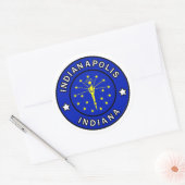 Indianapolis Indiana Ronde Sticker (Envelop)