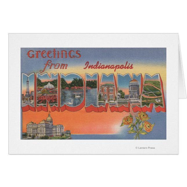 Indianapolis, Indiana - Scènes de grandes lettres  (Devant horizontal)