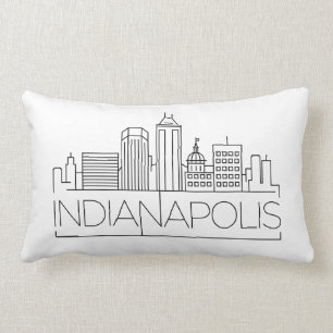 Indianapolis, Indiana Skyline Lumbar Coussin
