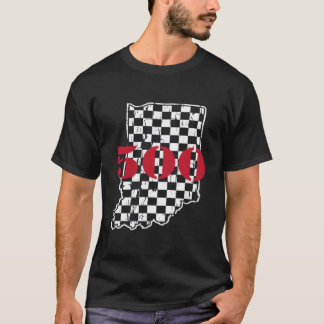 Indianapolis Indiana State 500 Raceauto in veroude T-shirt