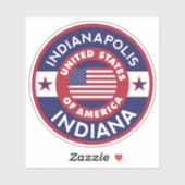 INDIANAPOLIS, Indiana Sticker (Vel)