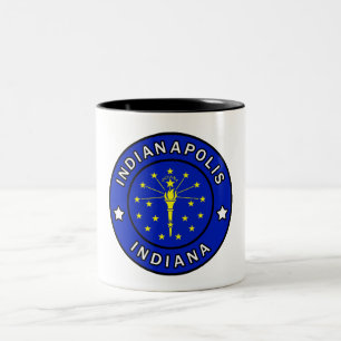 Indianapolis Indiana Tweekleurige Koffiemok