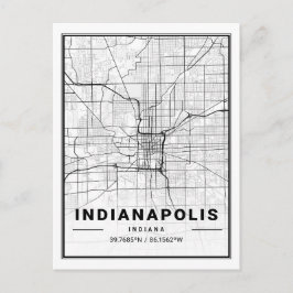 Indianapolis Indiana USA Travel City Map Briefkaart