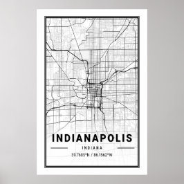 Indianapolis Indiana Verenigde Staten Steden Stads Poster