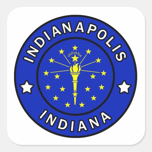 Indianapolis Indiana Vierkante Sticker (Voorkant)